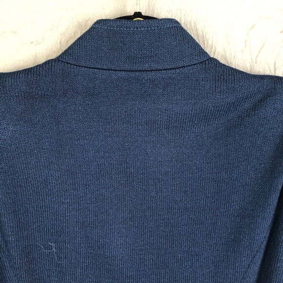 St John Collection Sweater Womens 10 Blue Santana Knit Cardigan Old Money NEW - Picture 13 of 16